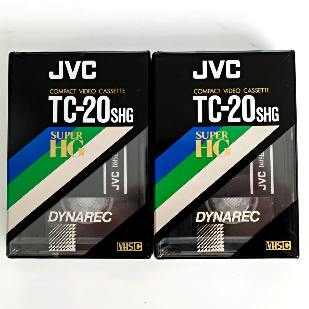 Lot of 2 New Sealed VHS-C Camcorder Tapes TC-20 shg Super HG Dynarec